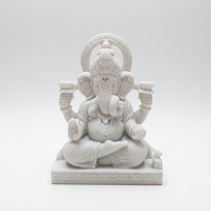 White Marble Lord Ganesha Idol