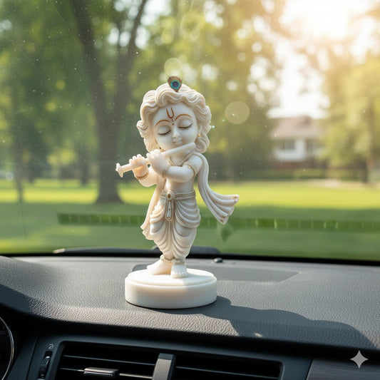 White Marble Bal Krishna Idol