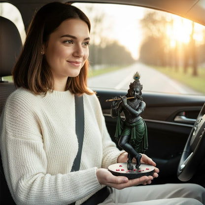 Lord Krishna Statue (Black Color)