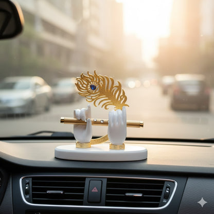 Lord Krishna's Divine Hands - Gold Plated 5 Inch