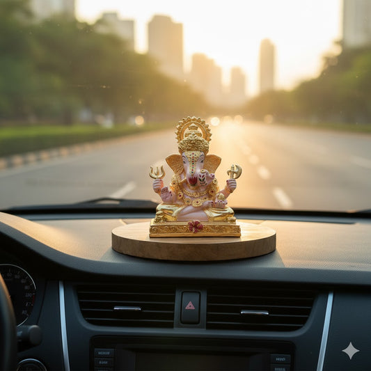 Dagdusheth Halwai Ganpati Murti - Gold Plated