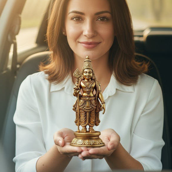 Lord Kartikey Statue (Golden Finish)