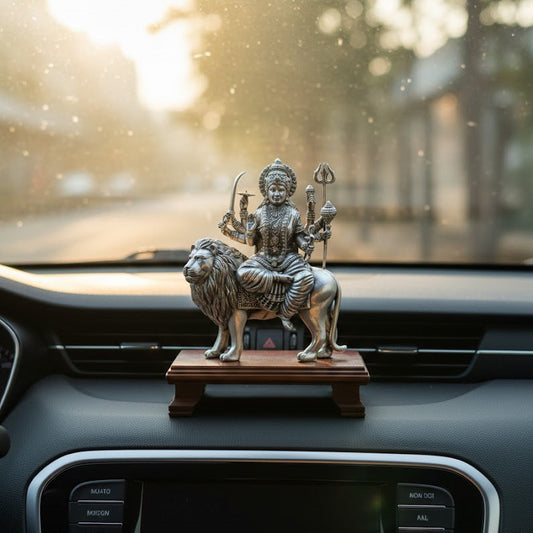 Silver Plated Maa Durga Idol