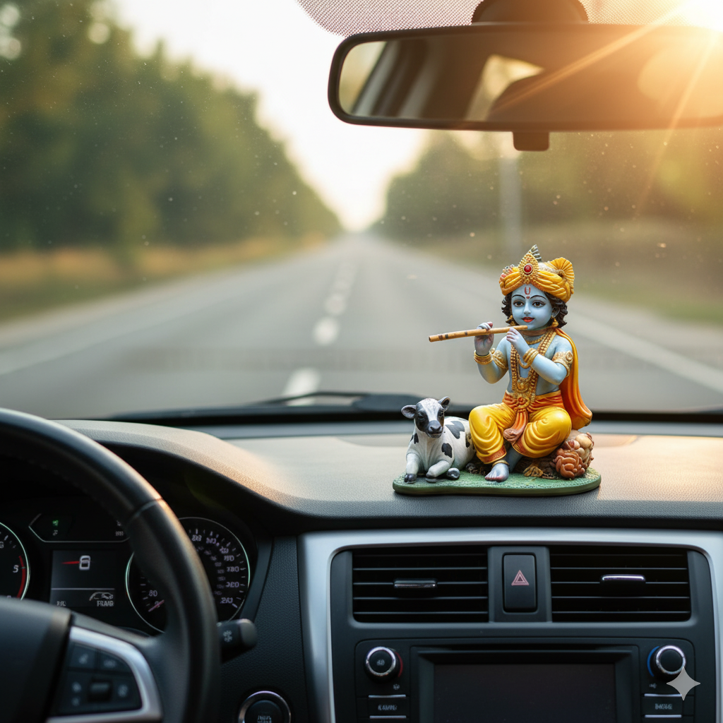 Krishna With Cow Idol