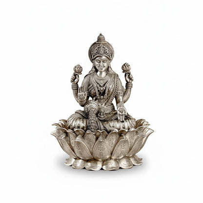 Silver Plated Lakshmi Idol