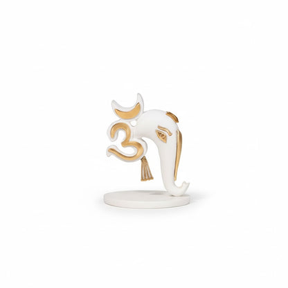 Elegant Om Ganesh Idol For Car Dashboard (4 Inch)