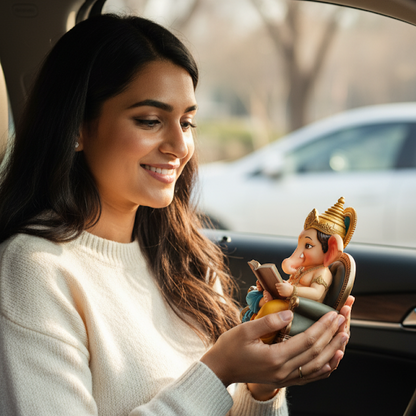 Lord Ganesha With Singhasan Idol