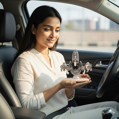 Lord Balaji Face Idol - Silver Plated