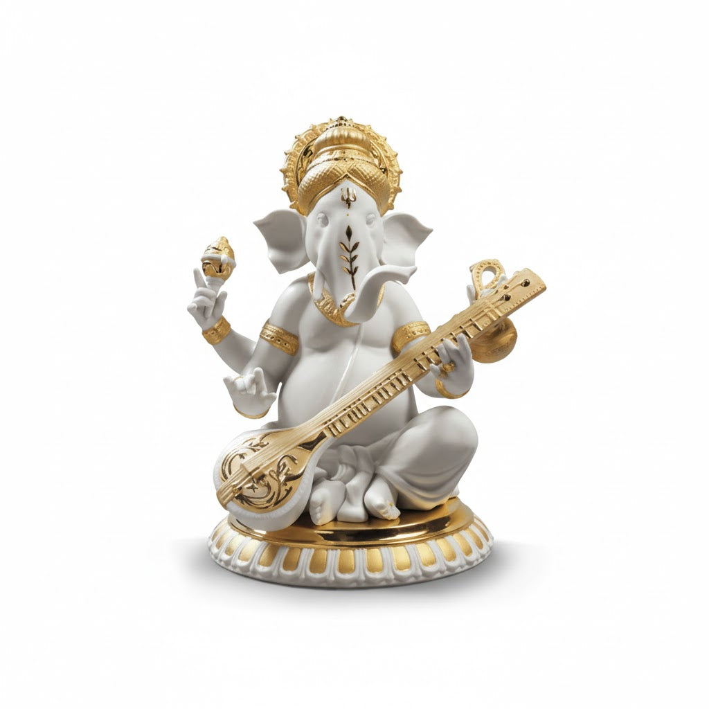 Gold Plated Lord Ganesha Idol