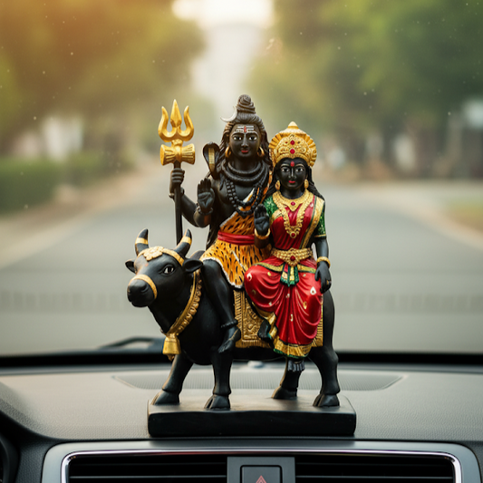 Lord Shiv Parvati With Nandi