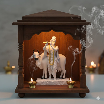 Krishna With Cow Idol